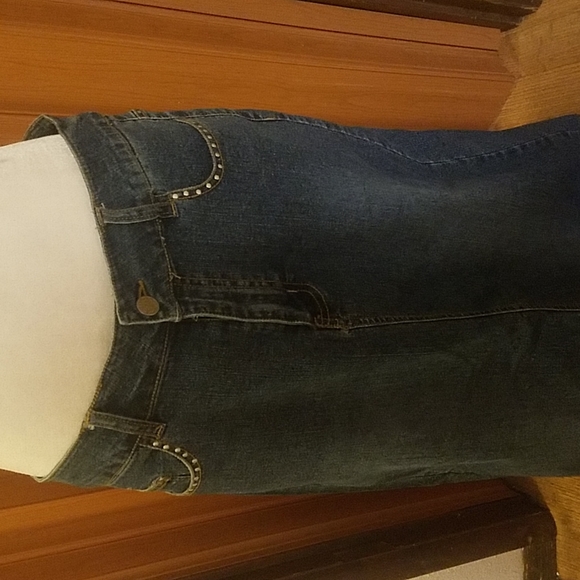 HIP JEANS MAXI BLUE JEAN SKIRT SIZE 11 - Picture 2 of 8